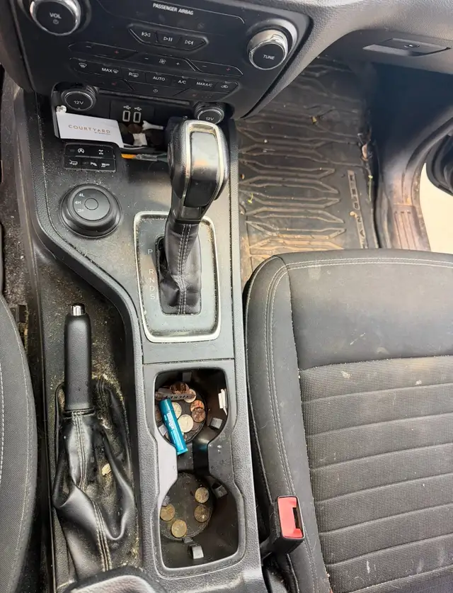 Before - Ford Ranger interior center console before and after detailing Shrewsbury MA